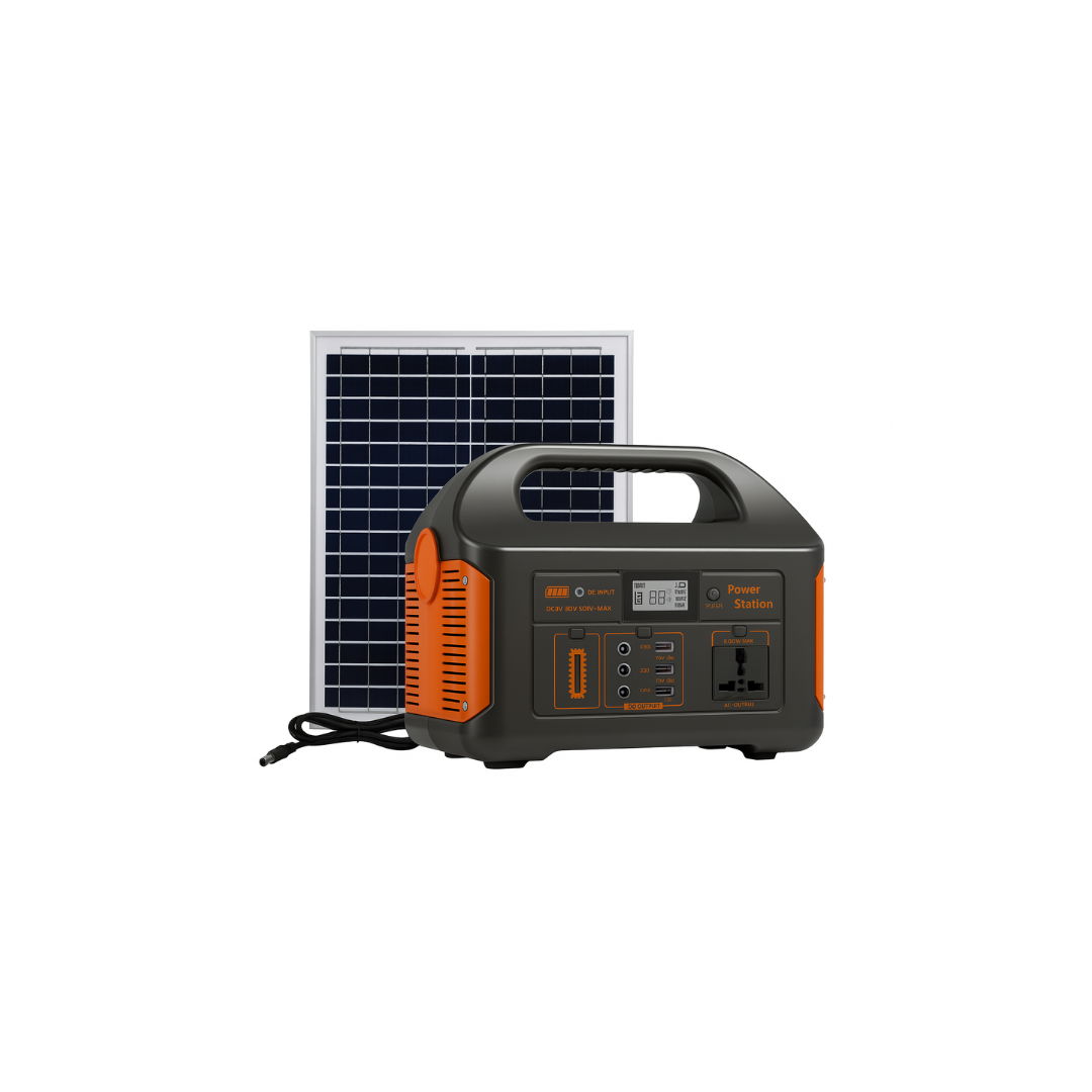 Booked Builders 460Wh Portable Power Station – LiFePO4 Solar Generator with Dual 110V/220V Output & LED Light for Camping, RV, and Home Backup