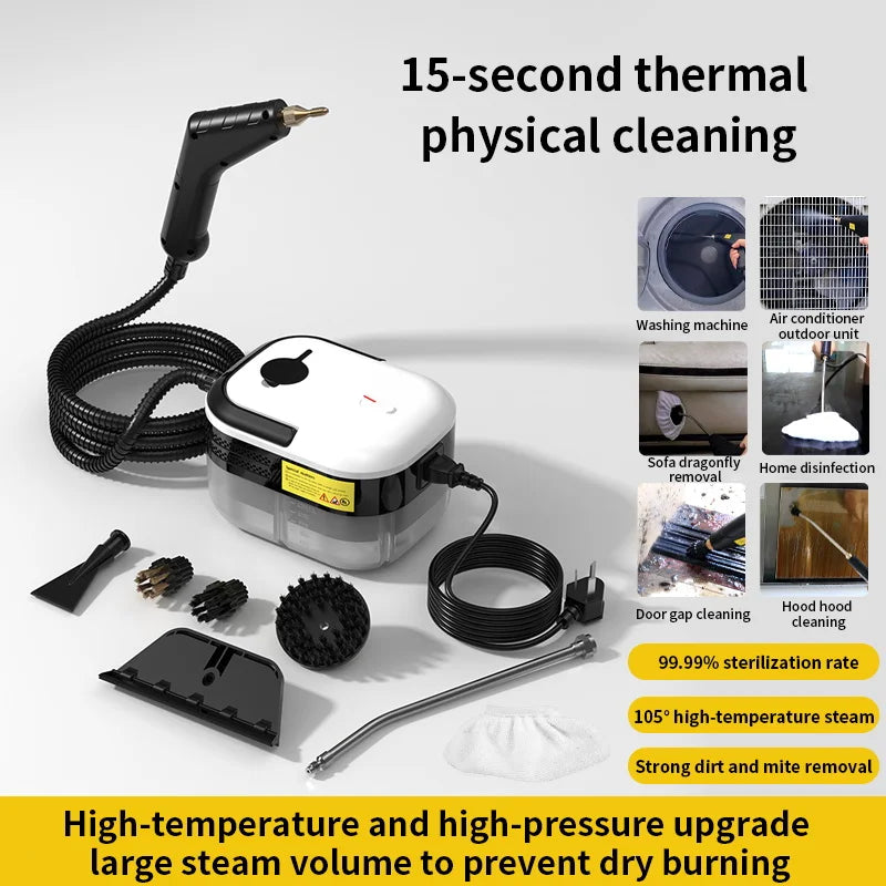 High-Temperature Steam Cleaner for Home, Car & Upholstery