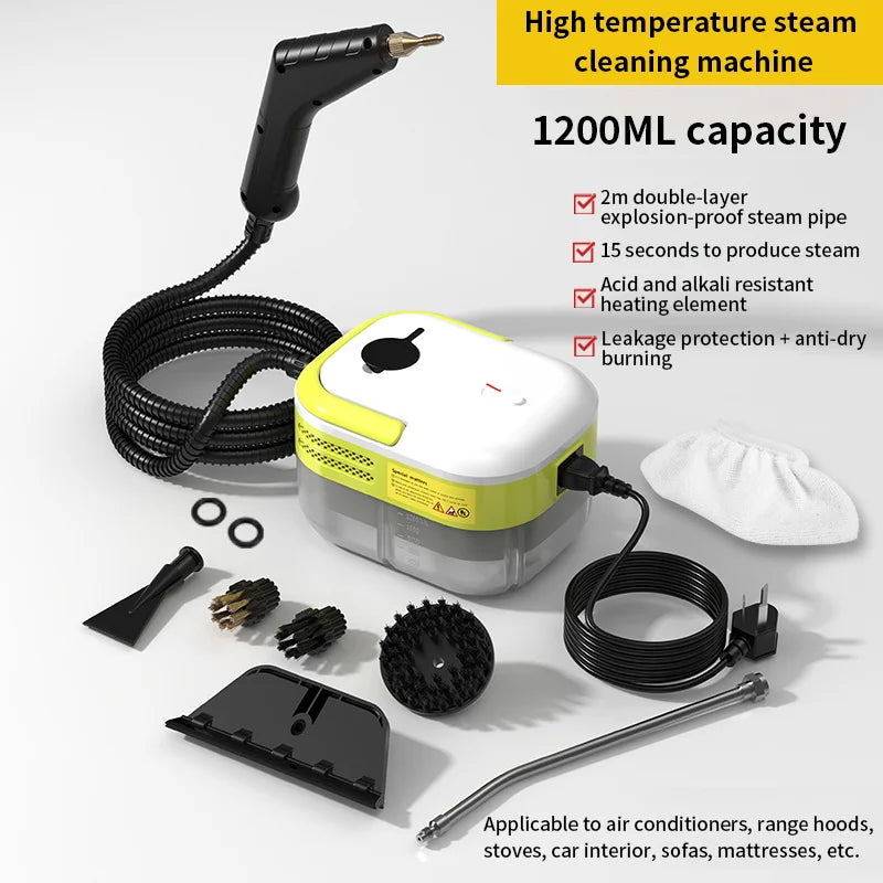 High-Temperature Steam Cleaner for Home, Car & Upholstery