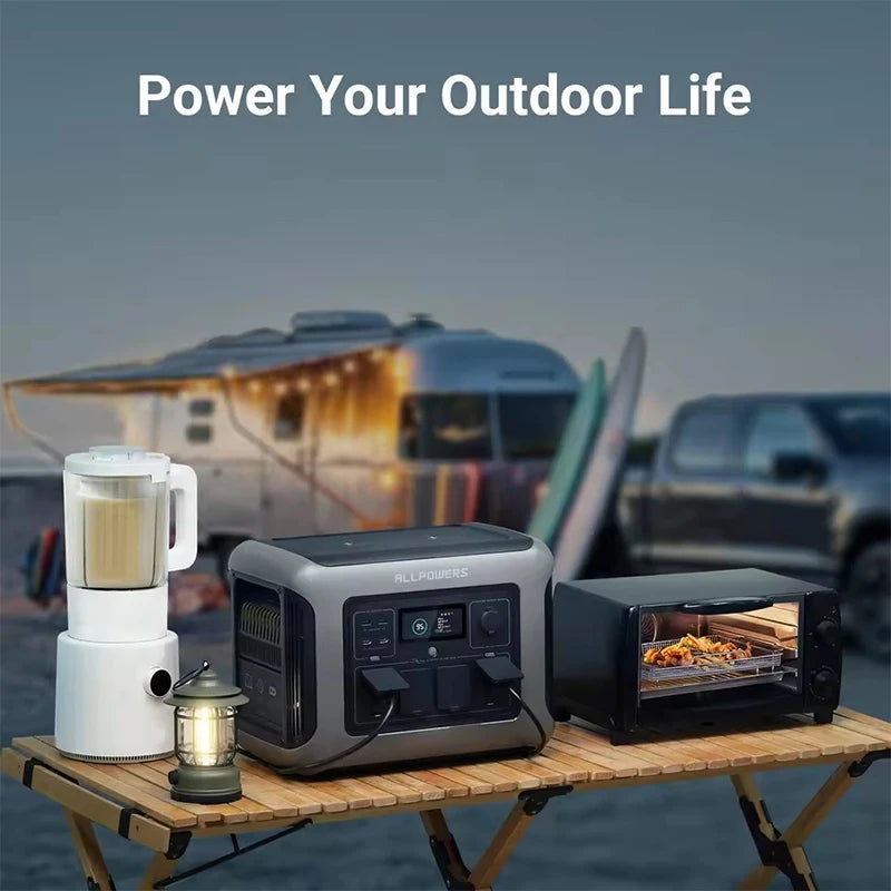 Booked Builders R1500 Portable Power Station – 1800W (3000W Peak) Solar Generator with 1152Wh LiFePO4 Battery for Emergency, RV & Off-Grid Power