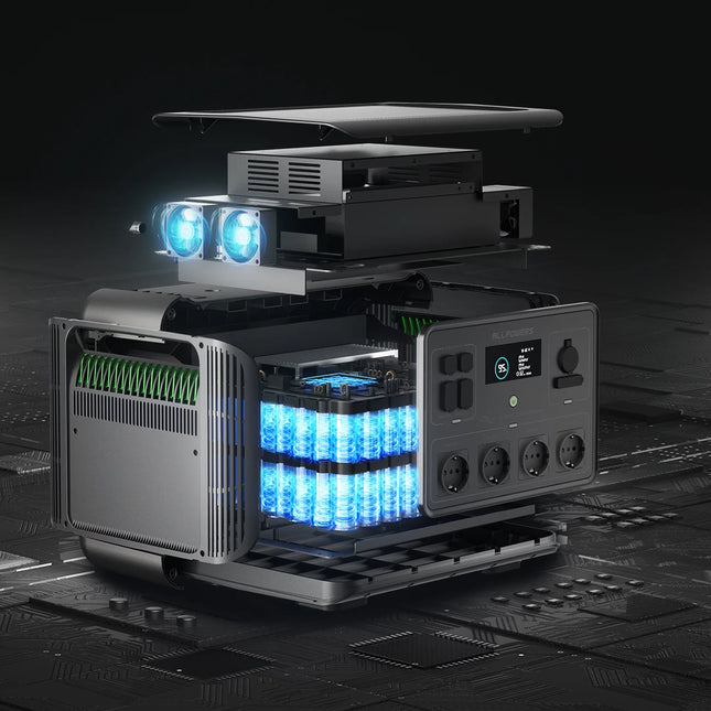 Booked Builders R2500 Portable Power Station – 2016Wh Expandable LiFePO4 Battery Backup with 2500W AC Output for Home & Outdoors