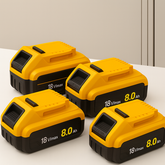 PowerMax 20V MAX 8000mAh Lithium-Ion Battery 4-Pack (Dewalt Compatible)