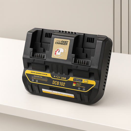 RapidCharge Dual Port 18V/20V Lithium-Ion Battery Charger (Dewalt Compatible)