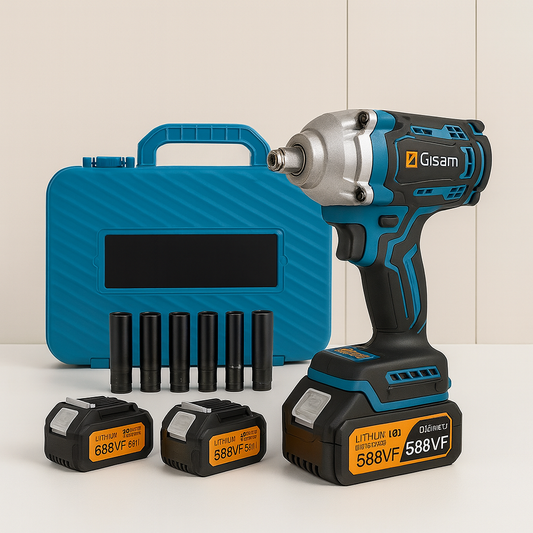 Electric Cordless Impact Wrench Portable High Power 1/2 Inch Drive