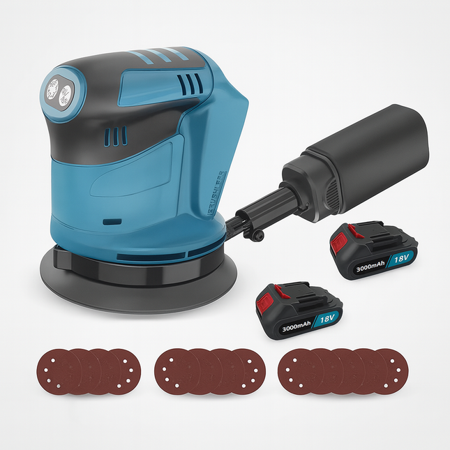 Premium Cordless Random Orbit Sander™ – High-Power 20V Handheld Sander for Wood, Metal & Finishing Jobs