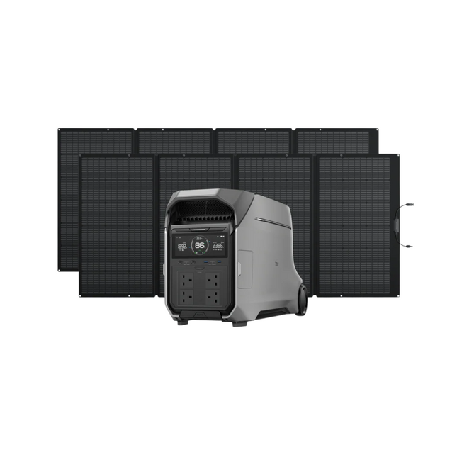 Booked Builders DELTA Pro 3 Solar Generator (PV400W)  2600W Solar Input, High Efficiency
