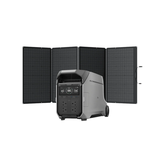 Booked Builders DELTA Pro 3 Solar Generator (PV400W)  2600W Solar Input, High Efficiency