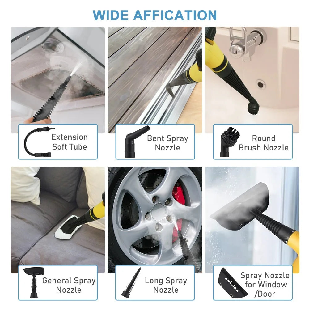 Powerful Handheld Steam Cleaner™ – Compact High-Pressure Steamer for Home, Car & Upholstery