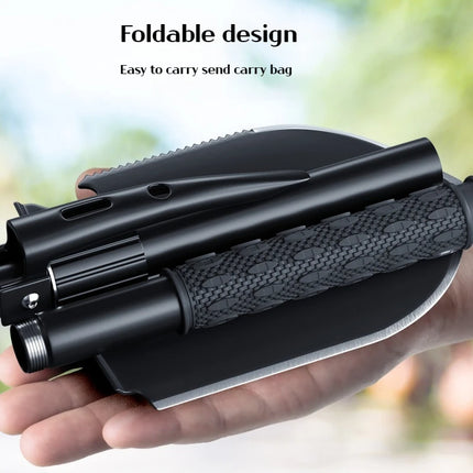 Adventure Ready Multi-Tool Shovel™ – Tactical Folding Survival Shovel with Axe, Saw, Fire Starter & More