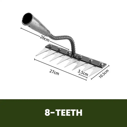 Premium Manganese Steel Garden Rake™ – Heavy-Duty Landscaping Tool for Soil, Gravel & Leaves