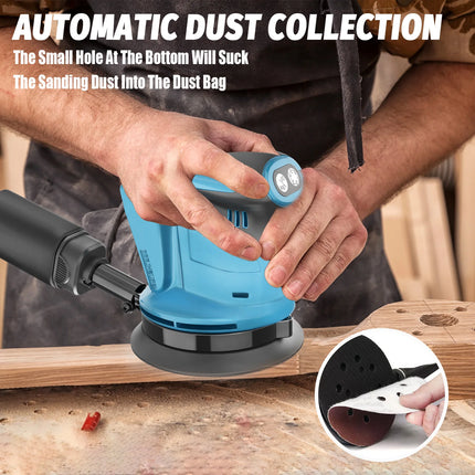 Premium Cordless Random Orbit Sander™ – Powerful 20V Electric Palm Sander for Wood, Metal & DIY