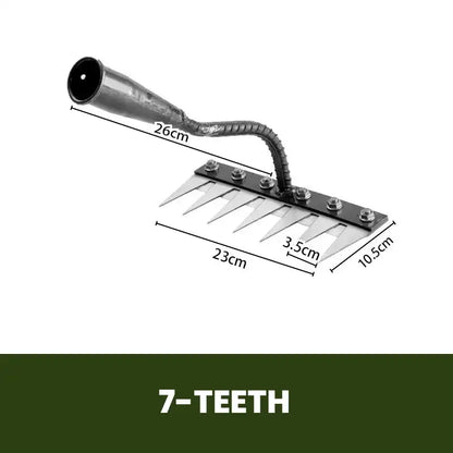 Premium Manganese Steel Garden Rake™ – Heavy-Duty Landscaping Tool for Soil, Gravel & Leaves