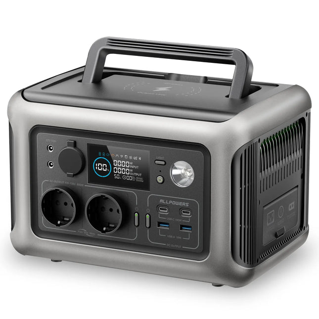 Booked Builders R600 Portable Powerstation – 600W 299Wh LiFePO4 Solar Generator for Home Backup, Camping & RV