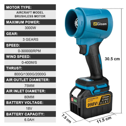 TurboPower Handheld Leaf Blower™ – Cordless High-Speed Electric Blower for Yard, Patio & Car Cleaning