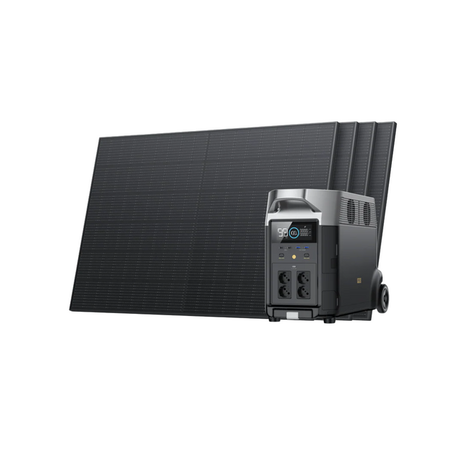 Booked Builders DELTA Pro Solar Generator with Dual Rigid 400W Panels (PV400W*2)